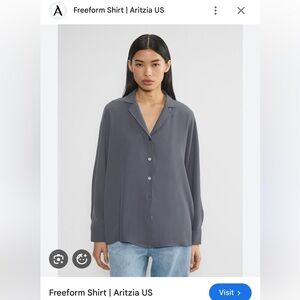 Aritzia Freeform Shirt in Vintage Navy